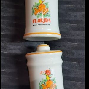 Disney Orange and White Ceramic Decor Accents